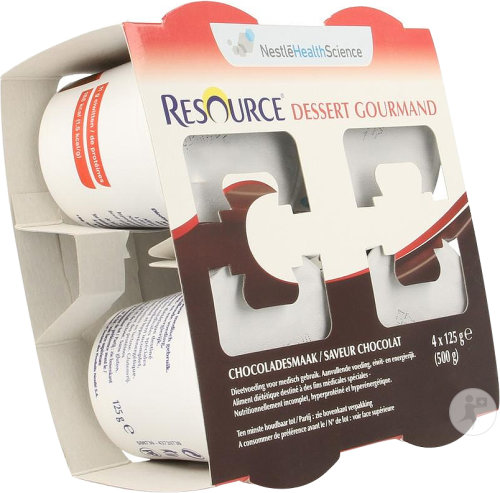 Nestlé Resource Dessert Gourmand Schokoladengeschmack Becher 4x125g
