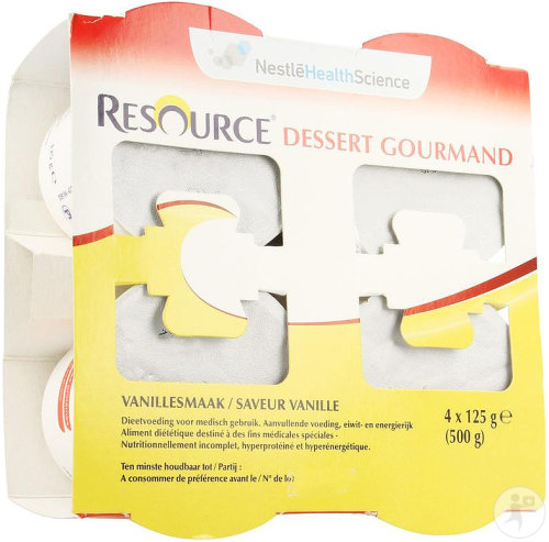 Nestlé Resource Dessert Gourmand Vanillegeschmack Becher 4x125g (12318667)