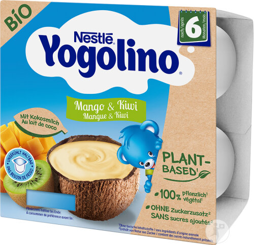 Nestlé Yogolino Pflanzlich Mango Kiwi Ab 6 Monate Bio 4x90g