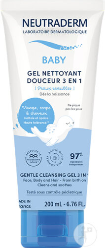 Neutraderm Baby Sanftes Reinigungs-Gel 3in1 Tube 200ml