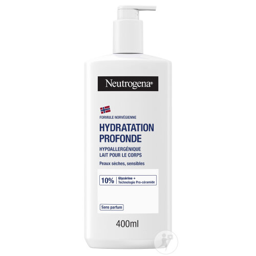 Neutrogena Deep Moisture Sensitive Körpermilch Hypoallergen Pumpflasche 400ml