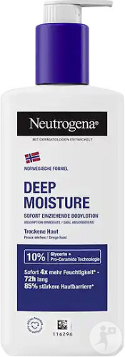 Neutrogena Deep Moisture Feuchtigkeitsspendende Körpermilch Für Trockene Haut Pumpflasche 250ml