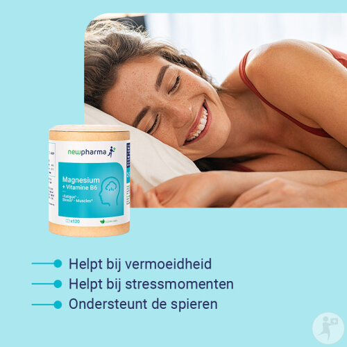 Newpharma Magnesium + Vitamin B6 Nahrungsergänzung 120 Kapseln NF-3