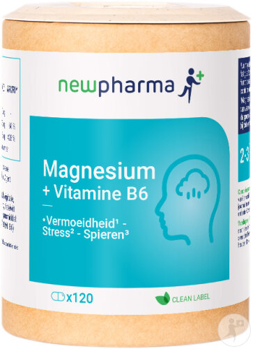 Newpharma Magnesium + Vitamin B6 Nahrungsergänzung 120 Kapseln NF