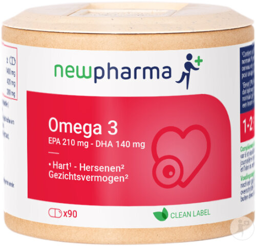 Newpharma Omega 3 Epa 210 Mg - Dha 140Mg Nahrungsergänzung 90 Kapseln