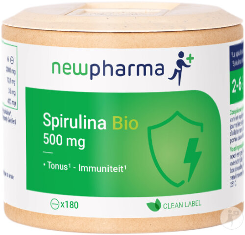 Newpharma Spirulina Bio 500 Mg Nahrungsergänzung 180 Tabletten
