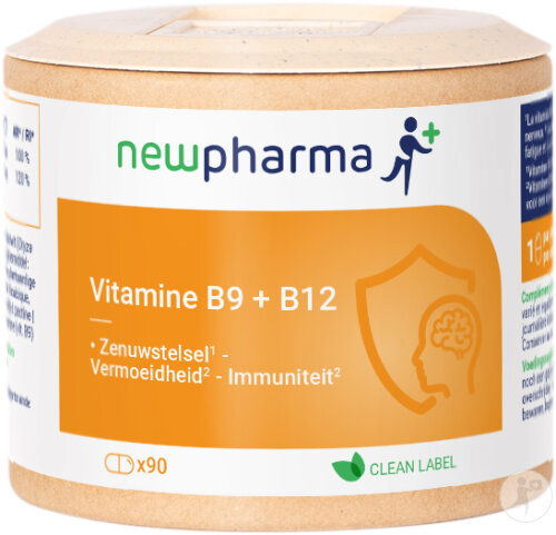 Newpharma Vitamin B9 + B12 Nahrungsergänzung 90 Kapseln