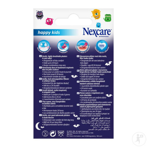 Nexcare 3M Happy Kids Pflaster Assortiert Monsters 20 Stück (N0920MO)-2
