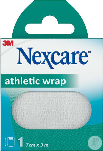 Nexcare Athletic Wrap Stützbandage Weiß 7cm x 3m 1 Stück
