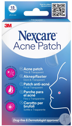 Nexcare Dünnes Und Transparentes Akne-Pflaster 1x15x12mm 15 Stück
