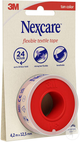 Nexcare Flexibles Textilfixierpflaster 4,2m x 12,5mm 1 Rolle