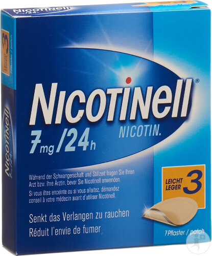 Nicotinell 3 Leicht Pflaster 7mg/24h 7 Stück