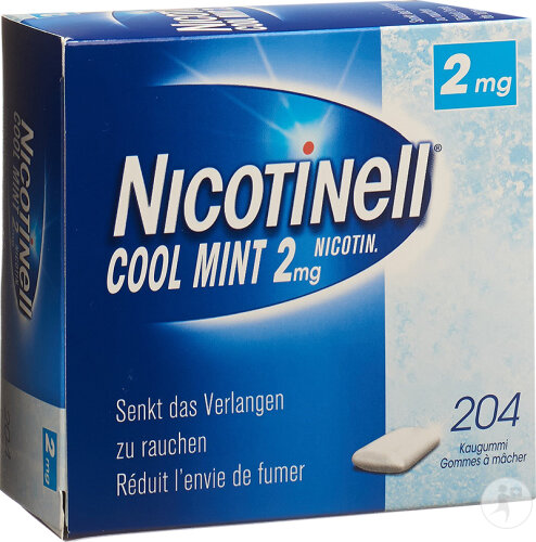 Nicotinell Kaugummi 2mg Cool Mint 204 Stück