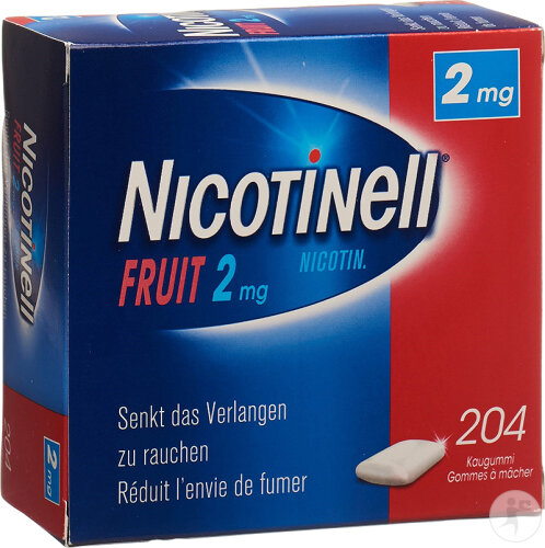 Nicotinell Kaugummi 2mg Frucht 204 Stück