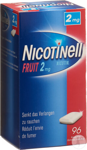 Nicotinell Kaugummi 2mg Frucht 96 Stück