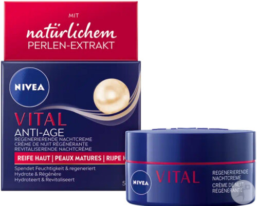 Nivea Vital Anti-Falten Nachtcreme Reifere Haut Tiegel 50ml