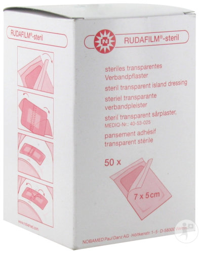 Noba Rudafilm Sterile Transparent 7x5cm 50 Stück