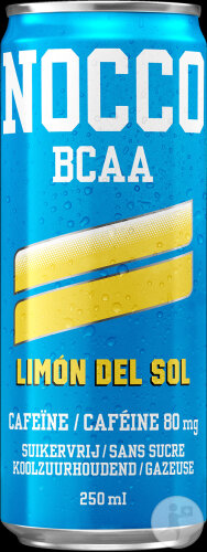 Nocco BCAA Limon Del Sol Koffein 180mg Kohlensäurehaltiges Getränk Ohne Zucker 12x250ml