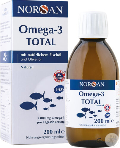 Norsan Omega-3 Total Zitrone 2000mg Fischöl Flasche 200ml