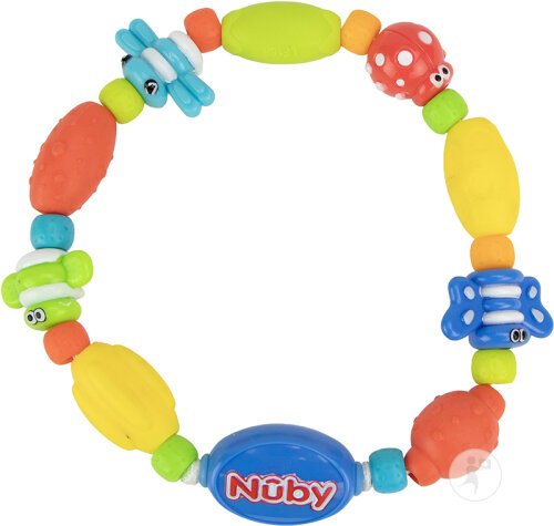 Nûby Beiß- Und Greifkette Bug-a-Loop Mit Bunten Beißelementen 3+ Monate 1 Stück