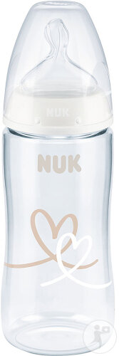 Nuk First Choice+ Babyflasche 300ml 0-6 Monate M Herz 1 Stück