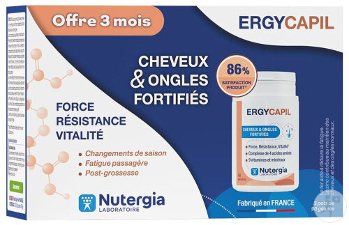 Nutergia Ergycapil Gestärkte Haare Und Nägel 3x90 Kapseln