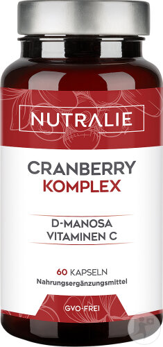 Nutralie Amerikanische Cranberry Mit Vitamin C Und D-Mannose Blasenentzündung 60 Kapseln