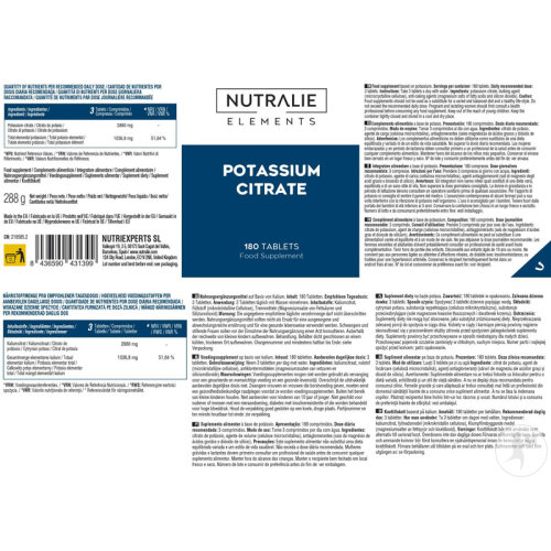 Nutralie Kaliumcitrat 2880mg Für die Muskeln 180 Tabletten-6