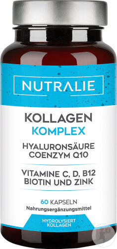 Nutralie Kollagen Komplex Hydrolysiert Mit Hyaluronsäure 60 Kapseln