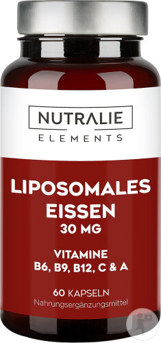 Nutralie Liposomales Eisen 30mg + B6 + B12 Müdigkeit Und Erschöpfung 60 Kapseln