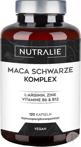 Nutralie Maca Negra Komplex 24000mg Mit Vitamin B6 Und B12 Energie 120 Kapseln