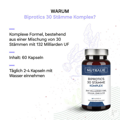 Nutralie Probiotika 30 Stämme Komplex 60 Kapseln-3