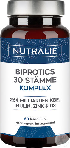 Nutralie Probiotika 30 Stämme 264 Milliarden KBE Biprotics 60 Kapseln