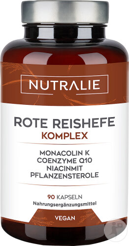Nutralie Roter Reis Hefekomplex + Monacolin K + Q10 + Niacin Vegan 90 Kapseln