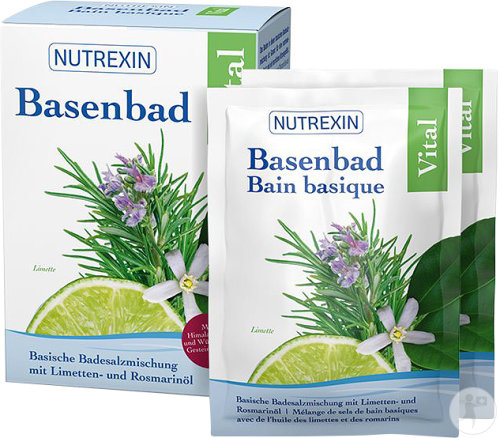 Nutrexin Basenbad Vital Basisches Badesalz Beutel 6x60g
