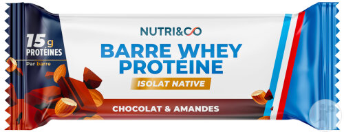 Nutri&Co Native Whey Isolat Proteinriegel Schokolade & Mandeln Geschmack 50g