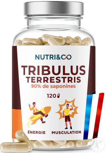Nutri&Co Tribulus Terrestris Extrakt 100% Natürlich Hochkonzentriert 10:1 Vegan 120 Kapseln