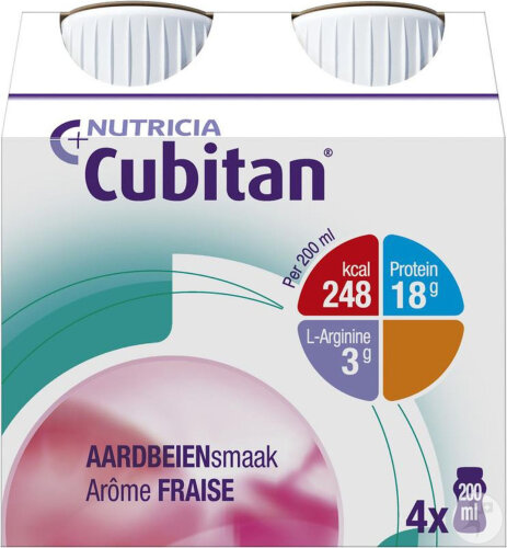 Nutricia Cubitan Erdbeere-Geschmack Flaschen 4x200ml
