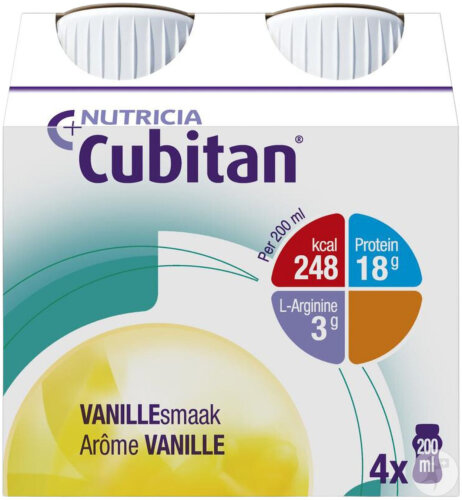 Nutricia Cubitan Vanille-Geschmack Flaschen 4x200ml
