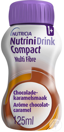 Nutricia NutriniDrink Compact Multi Fibre Schoko-Karamell Flaschen 4x125ml