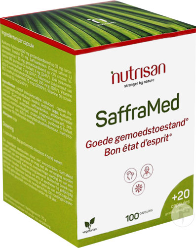 Nutrisan SaffraMed Gute Einstellung 100 Kapseln + 20 Kapseln Gratis