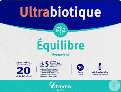 Vitavea Ultrabiotique Gleichgewicht Milchsäurebakterien 30 Tage 30 Kapseln