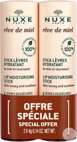 Nuxe Rêve De Miel Hydrating Lip Stick 2x4g