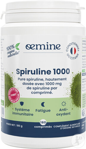 Oemine Spirulina 1000 Nahrungsergänzungsmittel 180 Tabletten