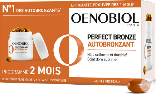 Oenobiol Solaire Perfect Bronze Selbstbräuner Nahrungsergänzungsmittel 2x30 Kapseln