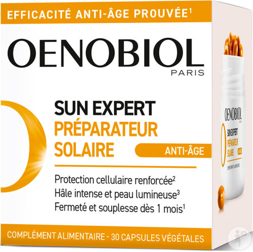 Oenobiol Sun Expert Anti-Aging Sonnenvorbereitung Nahrungsergänzungsmittel 30 Kapseln
