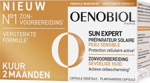 Oenobiol Sun Expert Sonnenschutzpräparat Empfindliche Haut Verstärkte Formel 2x30 Kapseln
