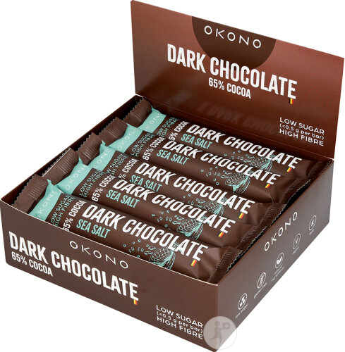 Okono Dunkle Schokolade 65% Kakao Meersalz 20x35g