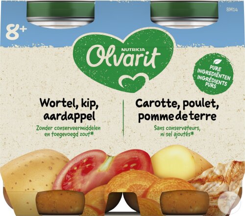 Olvarit Karotte Huhn Kartoffel Baby Ab 8 Monaten 2x200g