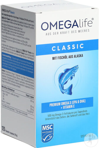 Omega-Life Classic Kapseln 500mg 120 Stück